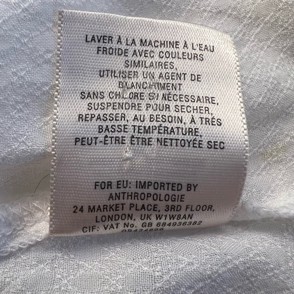 Anthropologie Maeve Women’s Enna Tank Top V-Neck Sleeveless White Black Size 8 - Picture 7 of 9